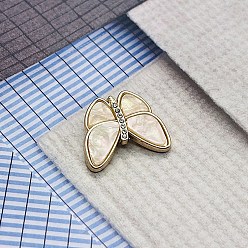 Мокасин Сплав Rhinestone кнопки хвостовика, бабочка, мокасин, 23 мм