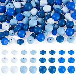 Gemischte Farbe 120Stück 12Stile Silikon-Fokalperlen, Mischformen, Gemischte Farbe, 12~15x6.5~15 mm, Bohrung: 2 mm, 10 Stück / Stil