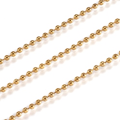 Золотой Ионное покрытие вручную (ip) 304 шариковые цепи из нержавеющей стали, с катушкой, золотые, 1.5 мм, о 10 м / рулоне (10.936 ярдах / рулоне)