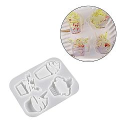 Белый DIY силиконовые формы для кулона, изготовление украшений, формы для литья смолы, для уф-смолы, изготовление ювелирных изделий из эпоксидной смолы, разнообразные, белые, 99x127x11 мм