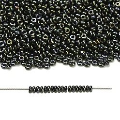 (89) Metallic Moss Toho 11/0 полукруглые бусины, японский бисер, (89) металлический мох, 2.2x0.9 мм, отверстие : 0.8 мм, Около 1733 шт / 10 г