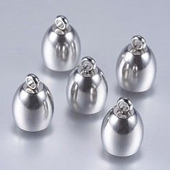Нержавеющая Сталь Цвет Устойчивы к потускнению 201 наконечники шнура из нержавеющей стали, Торцевые крышки, цвет нержавеющей стали, 12.5x9 мм, отверстие : 2 мм, внутренний диаметр: 7 мм