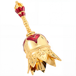 Золотой 1 Декоративные элементы для ручного звонка из поликарбонатного сплава с эмалевым покрытием, для украшения рабочего стола домашнего офиса, золотые, 55x123 мм