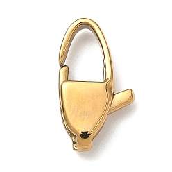 Золотой 304 нержавеющая сталь застежка когтя омара, ионное покрытие (ip), лошадиный глаз , золотые, 15.5x9x3.5 мм, отверстие : 3x1.5 мм