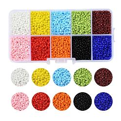 (52) Непрозрачная лаванда 8000 шт. 10 цвета 12/0 стеклянный бисер, непрозрачные семян цветов, маленькие бусины для изготовления ювелирных изделий, круглые, разноцветные, 12/0, 2 мм, отверстие : 1 мм, 800 шт / цвет