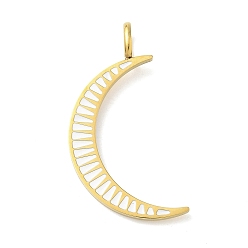 Луна 304 подвески из нержавеющей стали, с эмалью, золотые, луна, 31.5x17.5x4.5 мм, отверстие : 3.5x5 мм