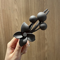 Серый Пластиковые зажимы волос аллигатора, аксессуары для волос для женщин и девочек, цветок, серые, 110 мм