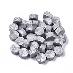 Silver Sealing Wax Particles, for Retro Seal Stamp, Octagon, Silver, 9mm, about 1500pcs/500g