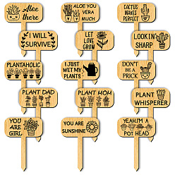 Слово Этикетки с древесными растениями, для посева семян, травы, цветы, овощи, название, слово, 70x50x3 мм, 15 шт / комплект