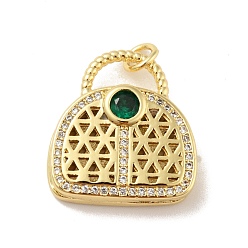 Настоящее золото 18K Латунные микро проложить кубического циркония подвески, с целью перехода в кольце, без кадмия и без свинца, долговечный, пакет, реальный 18 k позолоченный, 19.5x18.5x5 мм, Перейти кольцо: 5x1 мм, 3 мм внутренним диаметром