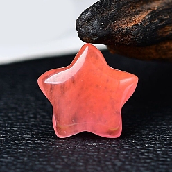 Другие Нефриты Натуральный другой нефритовый звездный дисплей украшения, фигурка для украшения дома, для украшения рабочего стола домашнего офиса, 15x15 мм