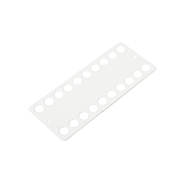 White Plastic Embroidery Thread Plate, Cross Stitch Threading Board Tools, Rectangle, White, 19.3x7.9x0.1cm