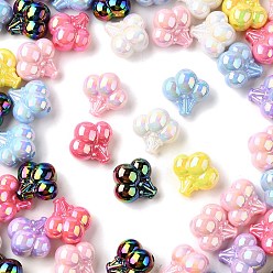 (52) Непрозрачная лаванда Непрозрачные акриловые бусины с УФ-покрытием, радужный,  баллон, разноцветные, 21x22x12.5 мм, отверстие : 2.5 мм