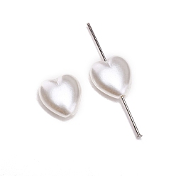 Сердце 30 бусины из абс-пластика с имитацией жемчуга, сердце, 11x12 мм, отверстие : 1 мм