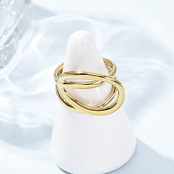 Oval 304 палец кольца из нержавеющей стали, ионное покрытие (ip), реальный 18 k позолоченный, овальные, размер США 7 1/4 (17.5 мм), Поверхность: 20x23 мм