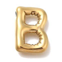 Letter B Вакуумное покрытие pvd 304 подвески из нержавеющей стали, реальный 18 k позолоченный, буквенное очарование, В письме, 19x13.5x4.5 мм, отверстие : 2 мм