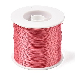 Pink Корейская плоская эластичная кристаллическая струна, эластичная нить для бисера, для изготовления эластичного браслета, розовые, 0.5 мм, около 450.57 ярдов (412 м) / рулон