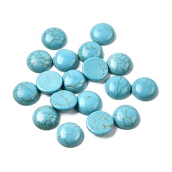 Синтетическая Бирюза Синтетических бирюзовый кабошон, полукруглый, 12x5~6 мм