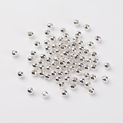 Silver Iron Spacer Beads, Round, Silver, 5mm, Hole: 1.8mm