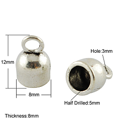 Античное Серебро Тибетского стиля мозг заканчивается, без кадмия, без никеля и без свинца, античное серебро, 12x8x8 мм, отверстие : 3 мм, внутренний диаметр 5 mm