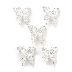 Серебро Сплавочные бусины, бабочка, серебряные, 22x21.5x8 мм, отверстие : 2.3 мм