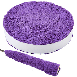 Púrpura 5 Cinta de agarre para raqueta de tenis y bádminton de fibras superfinas de pelo largo m, cinta de toalla absorbente, púrpura, 30 mm
