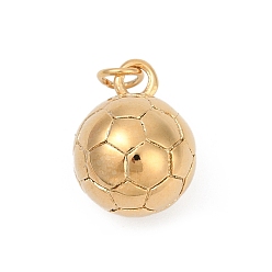 Football 316l хирургическая нержавеющая сталь, с целью перехода в кольце, реальный 18 k позолоченный, ионное покрытие (ip), футбол, 17x12.5 мм, отверстие : 3.2 мм