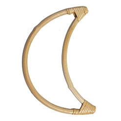 Луна Венок из ротанга для домашнего декора, висячие украшения, макраме орнамент, темные золотарник, луна, 22x14 мм