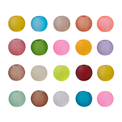 (52) Непрозрачная лаванда Матовые прозрачные стеклянные бусины, круглые, разноцветные, 6~7x6 мм, отверстия: 1 мм, около 100 шт / мешок