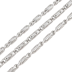 Нержавеющая Сталь Цвет 304 из нержавеющей стали lumachina цепи, несварные, с катушкой, цвет нержавеющей стали, 15x4x4 мм