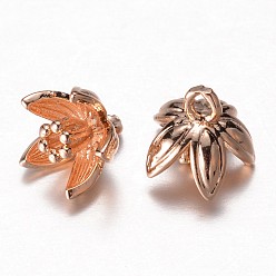 Light Gold Латунь прелести, цветок, золотой свет, 8x9 мм, отверстие : 1.5 мм