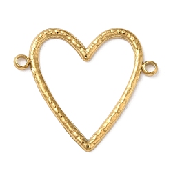 Настоящее золото 18K 304 подвески из нержавеющей стали, сердечные ссылки, реальный 18 k позолоченный, 19x22x1 мм, отверстие : 1.5 мм