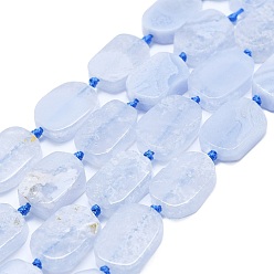 Синий Кружевый Агат Натуральный голубой кружевной агат бисер нитей, прямоугольные, 15~17x10~13x5~7 мм, отверстие : 1 мм, около 22 шт / нитка, 15.94'' (40.5 см)