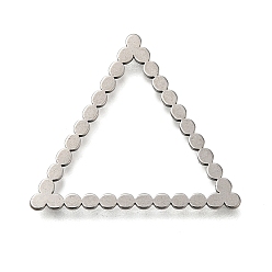Нержавеющая Сталь Цвет 201 из нержавеющей стали связывание кольцо, треугольные, цвет нержавеющей стали, 21x24x1 мм