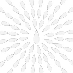 Teardrop 300шт акриловая мозаичная плитка, плитка с зеркальным эффектом для отделки стен, diy craft, слеза, 12x4.5x0.8 мм