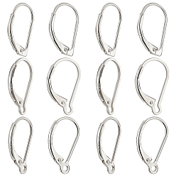 Серебро 12шт. 3 стильные серьги из стерлингового серебра с застежкой-молнией, с печатью 925, серебряные, 15~16x9.5~10x2 мм, штифты : 0.6~0.8 мм, 4 шт / стиль