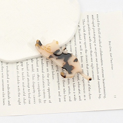 Бланшированный Миндаль Милые заколки для волос из ацетата целлюлозы (смола) в форме кошки, аксессуары для волос для девочек, бланшированный миндаль, 80x35 мм