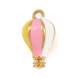 Золотой 304 подвески из нержавеющей стали, с эмалью, подвески на воздушном шаре, золотые, 16.5x9.5 мм, отверстие : 1.5 мм