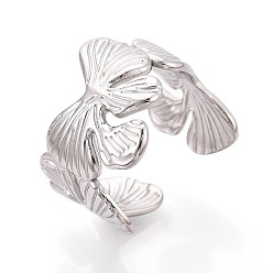 Нержавеющая Сталь Цвет 304 открытые кольца-манжеты из нержавеющей стали для женщин, бантом, цвет нержавеющей стали, 17 мм, внутренний диаметр: 18 мм