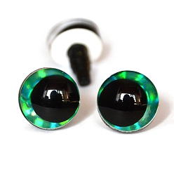 Зеленый Пластиковый безопасный глазок для корабля, для поделок куклы игрушки кукольные плюшевые животные изготовление, зелёные, 25 мм