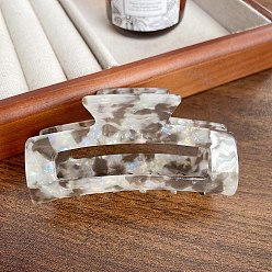 Светло-серый Акриловые заколки для волос на когтях, для женщин девушек, прямоугольные, светло-серый, 47x85 мм