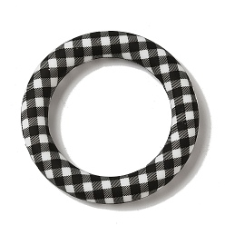 Белый Дым Силиконовые бусины, кольцо, серый, 65x10 мм, отверстие : 3 мм