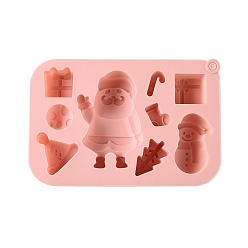 Random Color Christmas Cake DIY Food Grade Silicone Statue Mold, Portrait Sculpture Cake Molds, Random Color, 120x180x23.5mm, Inner Diameter: 23~92x14~59mm