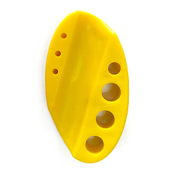 Золотистый Силиконовый держатель для чернил для татуировки, для татуажа, овальные, золотые, 6x11x2 см, отверстие : 13 мм, 8 мм, 4 мм