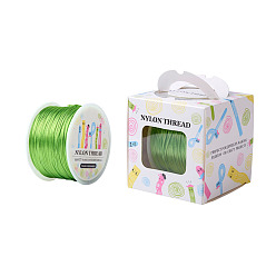Желто-Зеленый Нейлоновая нить, для китайского решений узлов, круглые, желто-зеленый, 1 мм, о 100yards / рулон (91.44 м / рулон), 300 фут / рулон