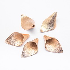 Light Gold Безлепестковый стойки покрытие латунь шарик шапки, золотой свет, 29x16x8 мм, отверстие : 1 мм