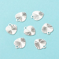 Посеребрённый Латунь прелести, долговечный, без кадмия и без свинца, сердце, 925 серебро покрытием, 10x8.5x0.2 мм, отверстие : 1.2 мм