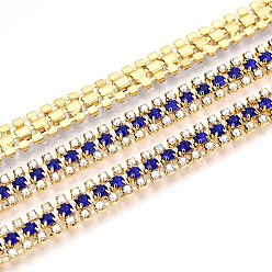 Темно-Синий Железо горный хрусталь чашка цепи, с катушкой, золотые, темно-синий, 8.5x3 мм, около 14.99 футов (4.57 м) / рулон