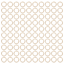 Echt 24 k vergoldet 600Stk 304 offene Sprungringe aus Edelstahl, echt 24 k vergoldet, 20 Messgerät, 8x0.8 mm, Innendurchmesser: 6.5 mm