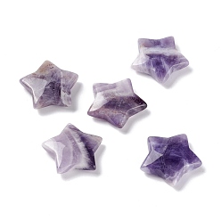 Amethyst Natural Amethyst Beads, No Hole/Undrilled Beads, Star, 29.5x31~31.5x7~8mm